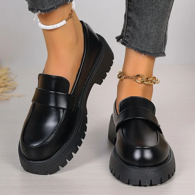 Women Shoes Japan - Plus Size 35-43 Black Pu Leather