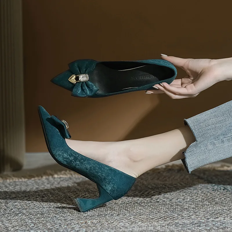 Women'S Shoes Professional - Size 30-44 Pointed 7cm High Heel