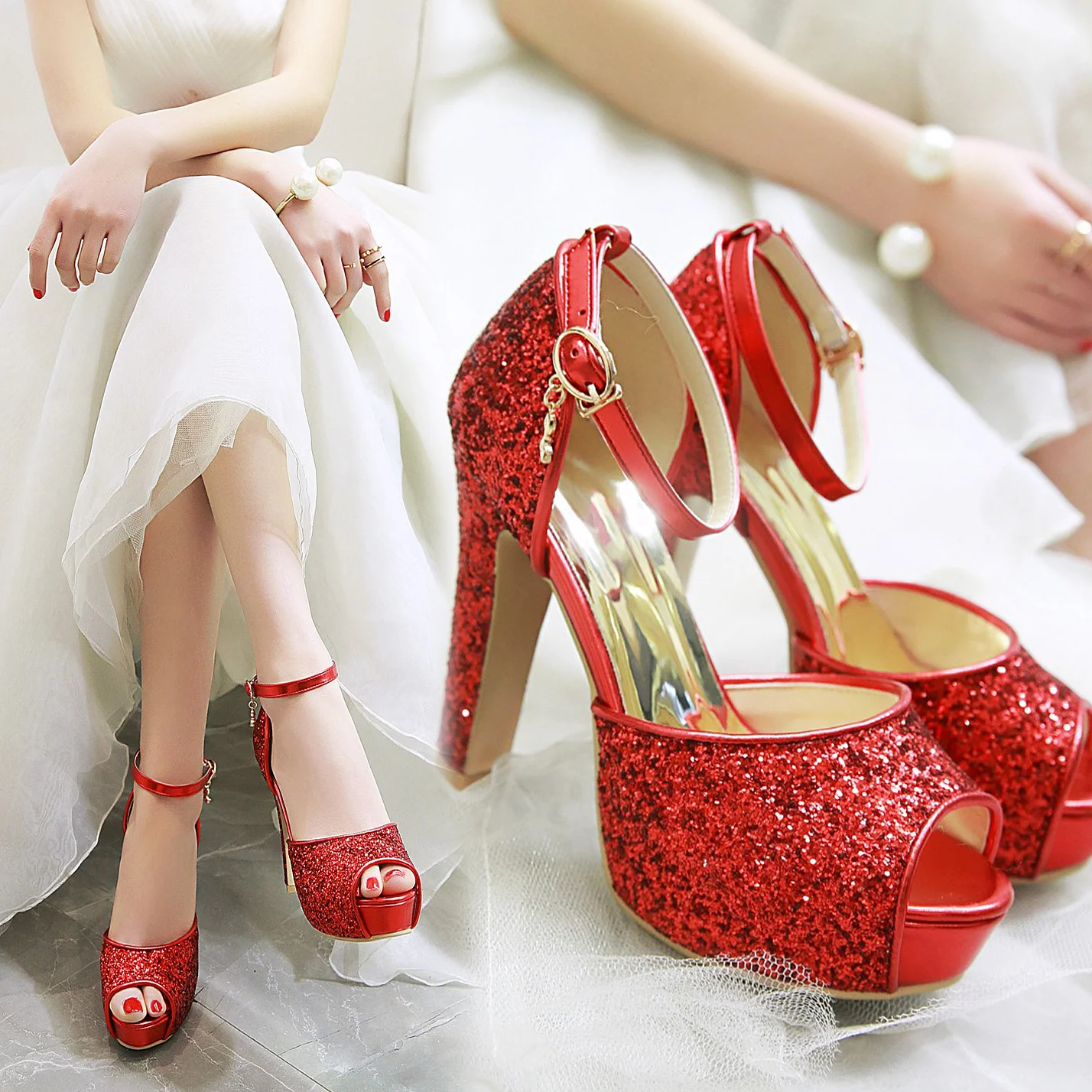 Silver Summer Women High Heel  - огляд і ціна Women'S Shoes Peep Toe