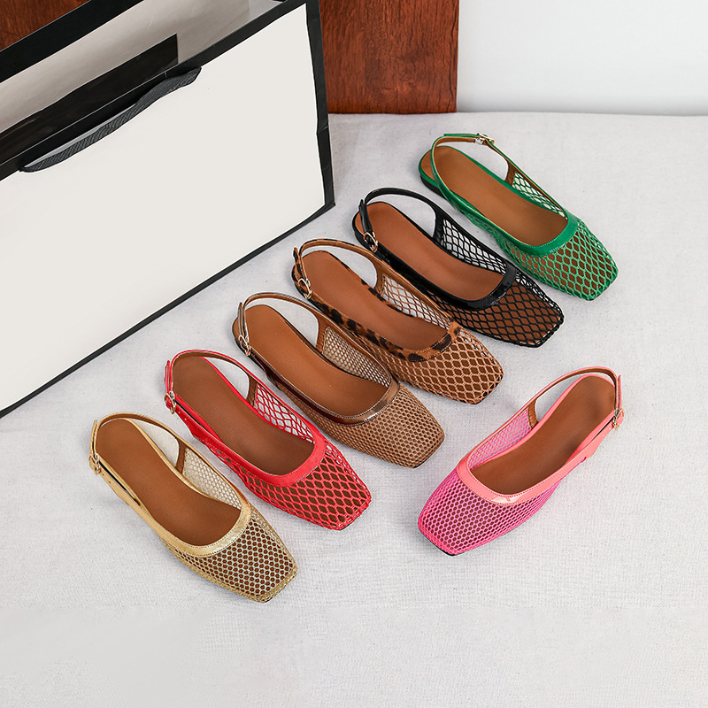 Mesh square head slippers bag  - огляд і ціна Women Shoes Japan