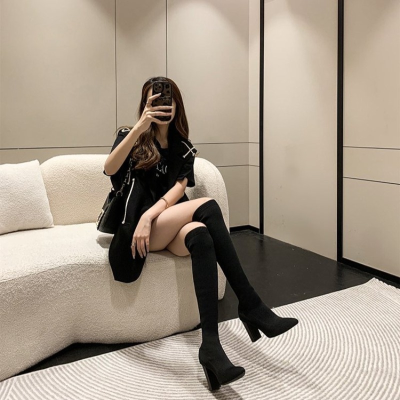 Women Over The Knee Boots Poin - огляд і ціна Sock Boot Women