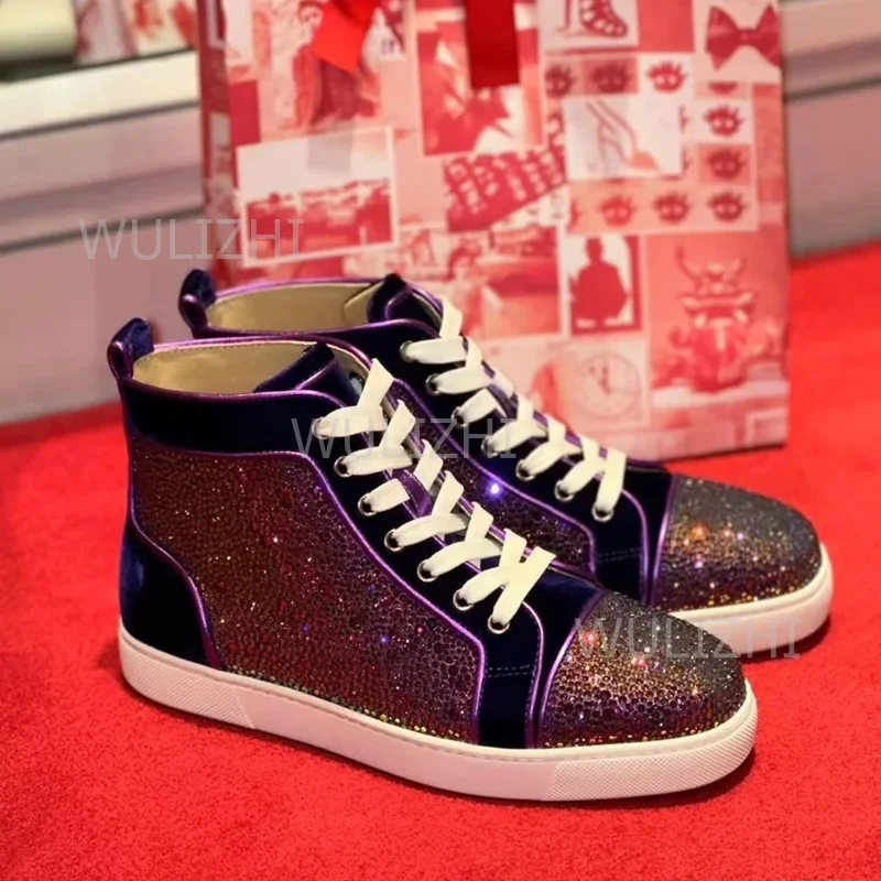 Dark Purple Crystal Rivet Men  - огляд і ціна Women'S Shoes Red Bottoms